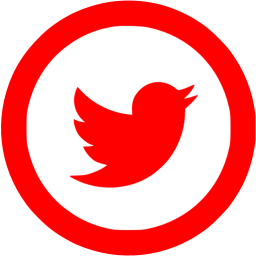 Red White Blue Twitter Logo - Red twitter 5 icon - Free red social icons