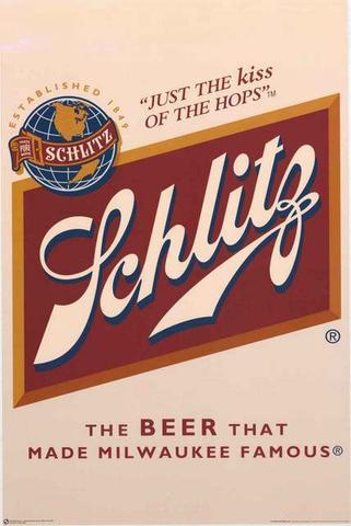 Schlitz Beer Logo - Schlitz Beer Logo Poster 23x35