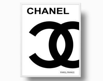 Chanel Perfume Logo - Chanel No 5 Perfume Bottle Chanel Logo Print Chanel Perfume | Etsy