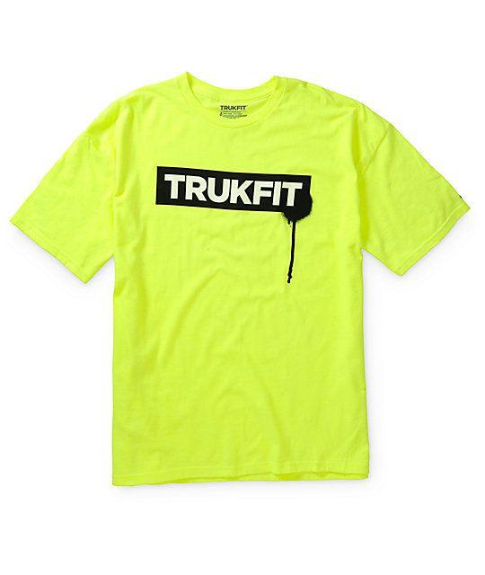 Black and Yellow Trukfit Logo - Trukfit Drip T Shirt