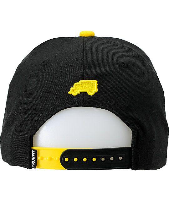 Black and Yellow Trukfit Logo - Trukfit Feelin Spacey Black & Yellow Snapback Hat | Zumiez