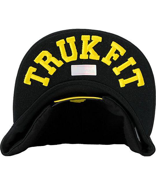 Black and Yellow Trukfit Logo - Trukfit Feelin Spacey Black & Yellow Snapback Hat | Zumiez