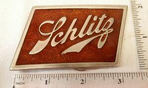 Schlitz Beer Logo - Vintage Schlitz Beer Logo Belt Buckle w/Orange-Brown Lacquer Paint ...
