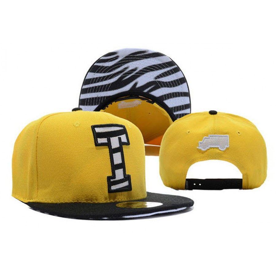 Black and Yellow Trukfit Logo - Trukfit Feeling Spacey Big T Snapback Hat (Yellow)