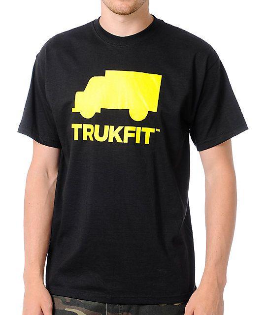 Black and Yellow Trukfit Logo - Trukfit Space Icon Black T-Shirt | Zumiez
