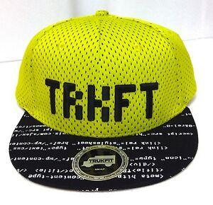 Black and Yellow Trukfit Logo - New$32 TRUKFIT SNAPBACK HAT Greenish Yellow Mesh Computer Code 8 bit