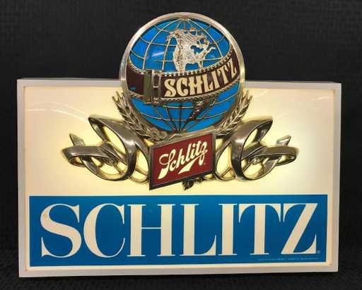 Schlitz Beer Logo - Schlitz Beer Light Sign with Globe Logo
