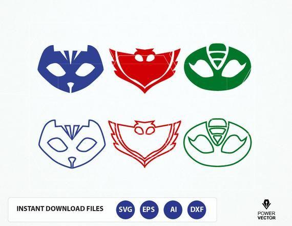 PJ Masks Logo - PJ Masks Svg Dxf Eps Cut Files Silhouette Cameo Designs | Etsy