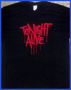 Tonight Alive Logo - TONIGHT ALIVE DRIPPING LOGO DOUBLE SIDED MENS T-SHIRT | eBay
