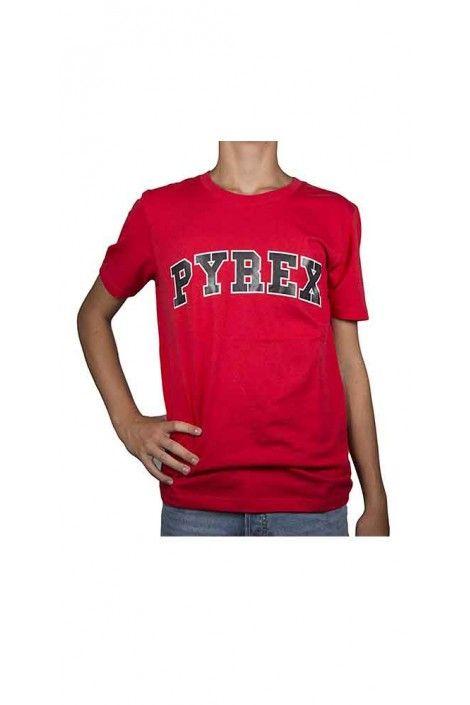 Pyrex Logo - PYREX Red t-shirt with black logo - Motor Jeans Abbigliamento