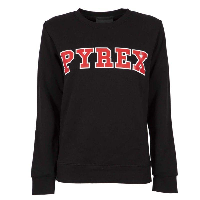Pyrex Logo - Pyrex sweatshirt with central cotton logo on Arteni shop