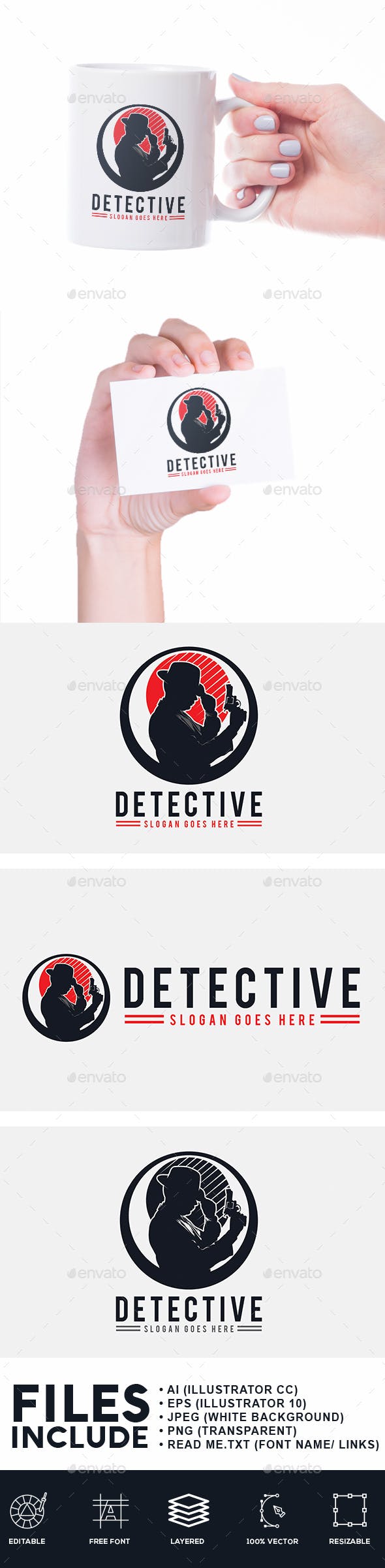 Detective Logo - Detective Logo by Logokamu | GraphicRiver