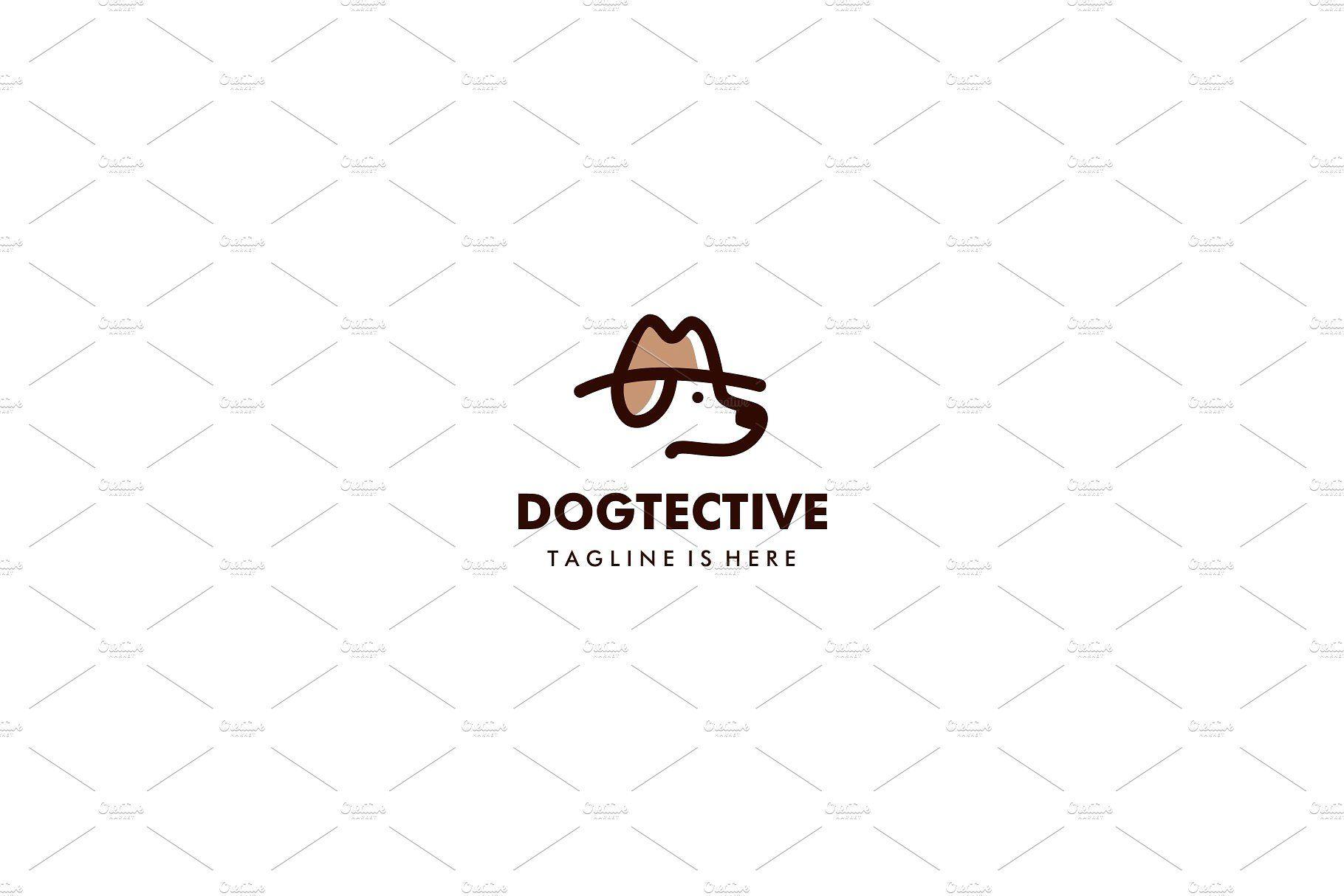 Detective Logo - dog detective head using hat logo ~ Logo Templates ~ Creative Market