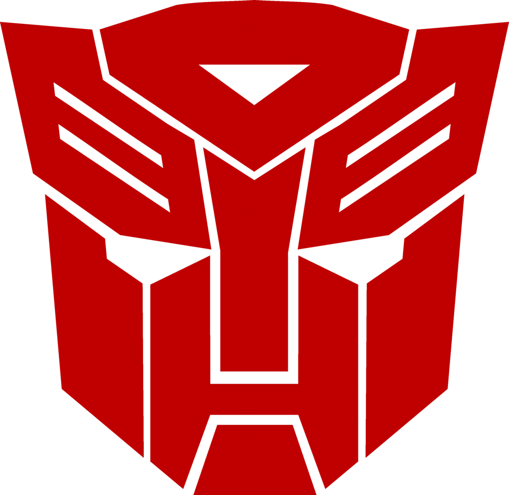 Red Transformer Face Logo LogoDix