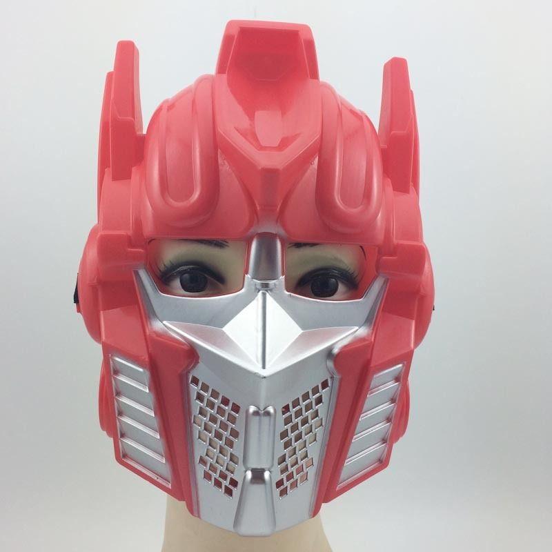 Red Transformer Face Logo - Hot Halloween Masquerade Party Face Mask Red Transformer Mask