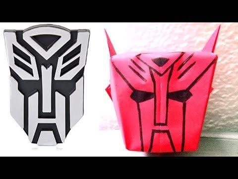 Red Transformer Face Logo - How to make TRANSFORMERS (Autobots) Face with Paper