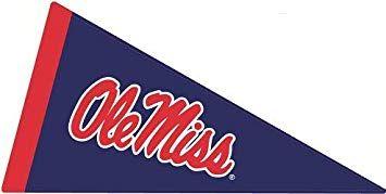 University of Mississippi Logo - Amazon.com: 9 inch Pennant Flag Decal University of Mississippi OLE ...
