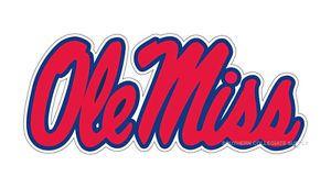 University of Mississippi Logo - UNIVERSITY OF MISSISSIPPI Ole Miss Rebels Large Logo Cornhole Decals