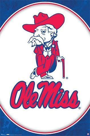 University of Mississippi Logo - Ole' Miss Colonel Reb Official University of Mississippi NCAA Team