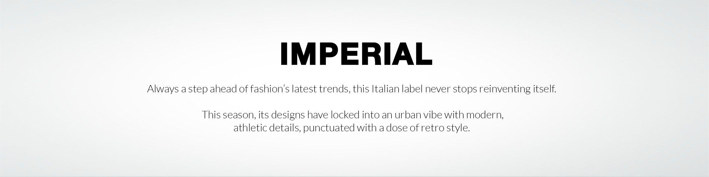 Imperial Clothing Logo - Brands A-Z | Imperial | Shop Men's Clothing & Fashion Apparel in ...