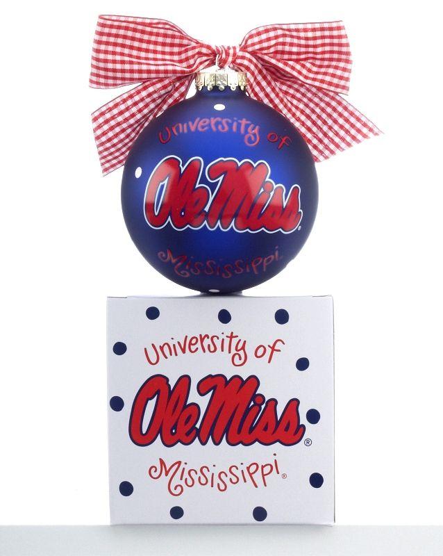 University of Mississippi Logo - University of Mississippi Logo - Personalized Ornament