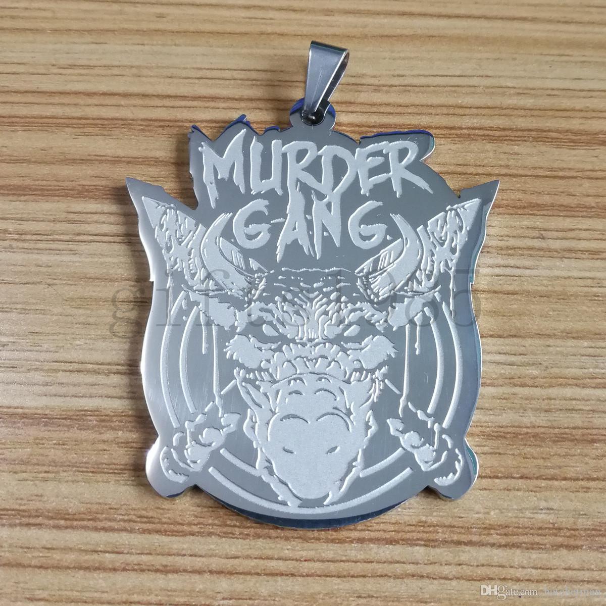 Murder Gang Logo - Wholesale Cool MURDER GANG Large 2.5IN Killer Charm Stainless Steel ...