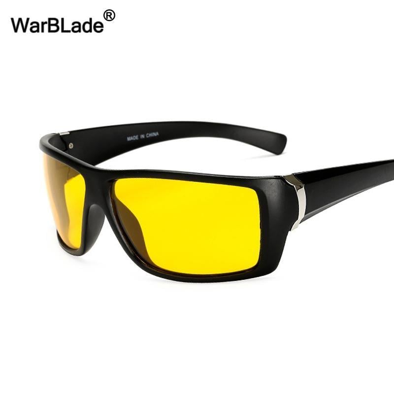 Guy with Yellow Sun Logo - High Quality Polarized Sunglasses Men Yellow Lens Night Vision Sun