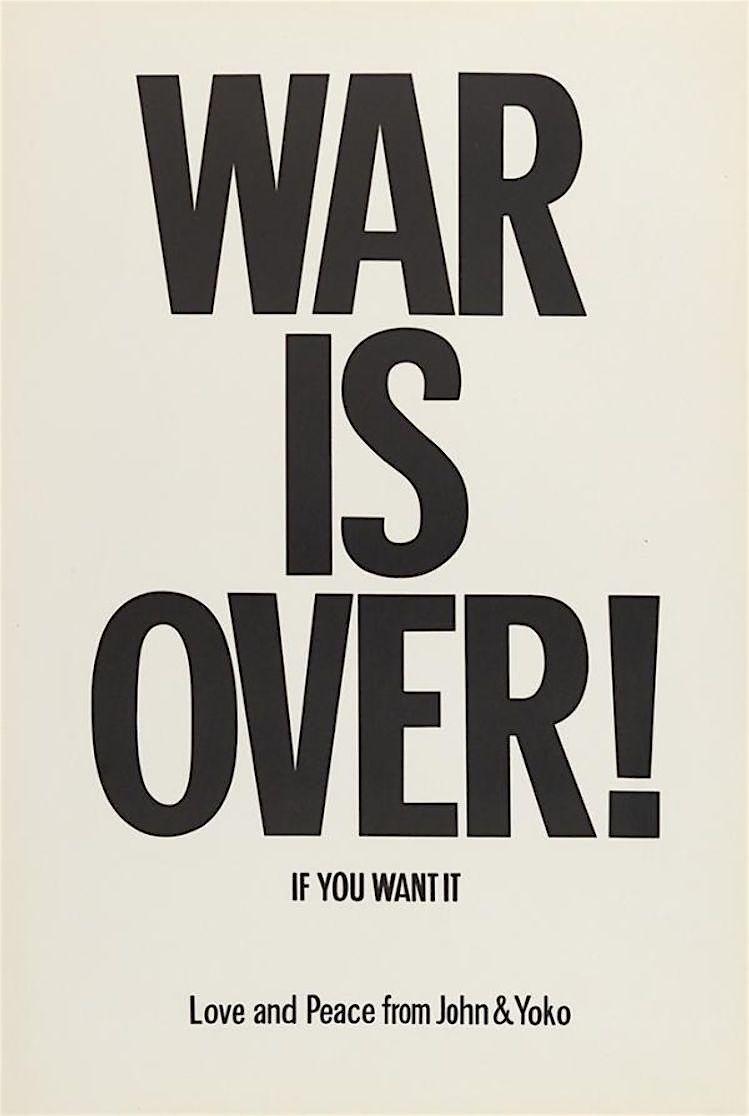 John Lennon Original Logo - John Lennon & Yoko Ono 1970 Original 'War Is Over!' Protest Poster