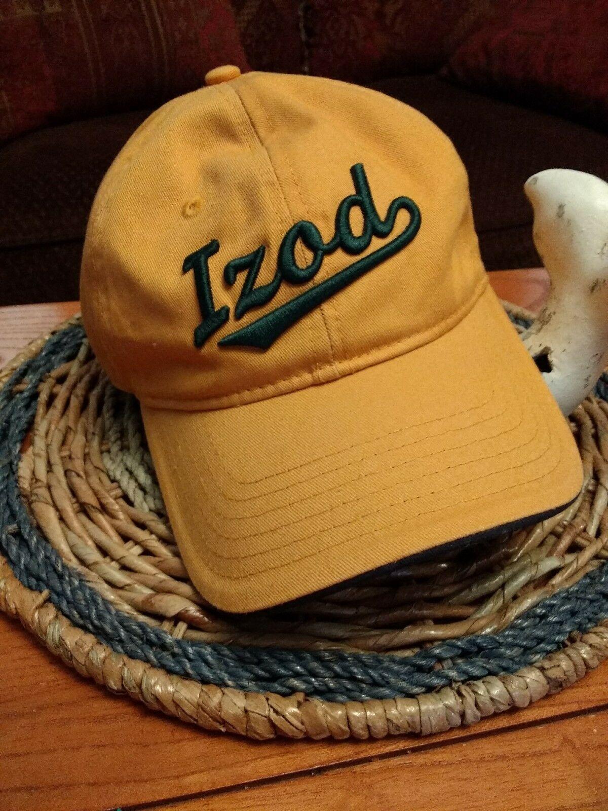 Guy with Yellow Sun Logo - NWT Baseball IZOD Men Yellow Baseball NWT Hat Cap Embroidered Name ...