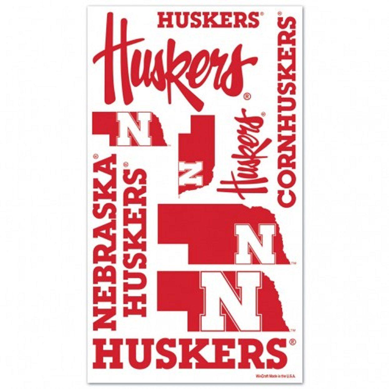 University of Nebraska Logo - Amazon.com: University of Nebraska Lincoln NU Cornhuskers -Temporary ...