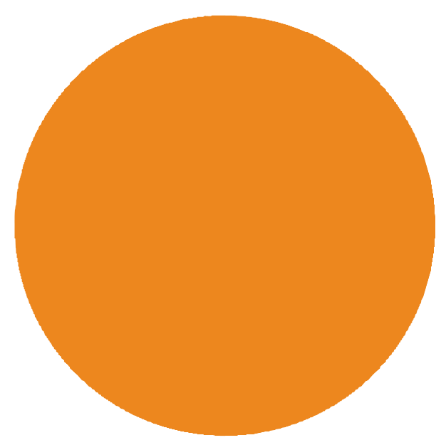 Color Orange Circle Logo - Solid Colour Matt and High Gloss