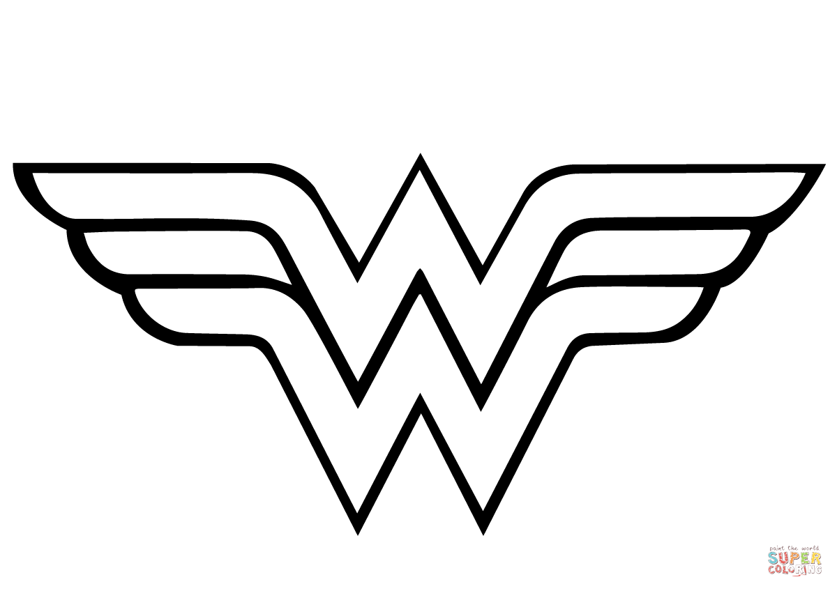 Super Woman Logo - Wonder Woman Logo coloring page | Free Printable Coloring Pages