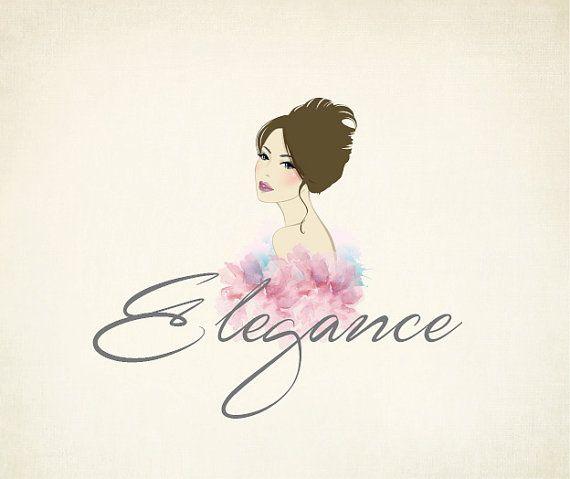 Elegant Woman Logo - Custom Fashion Girl Logo Elegant | Products | Logos, Elegant logo ...