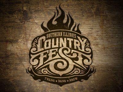 Rustic Country Logo - Country Fest | Logo Design | Logo design, Logos, Typography