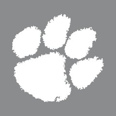 White Paw Logo - Official Clemson Paw Decal (multiple colors)