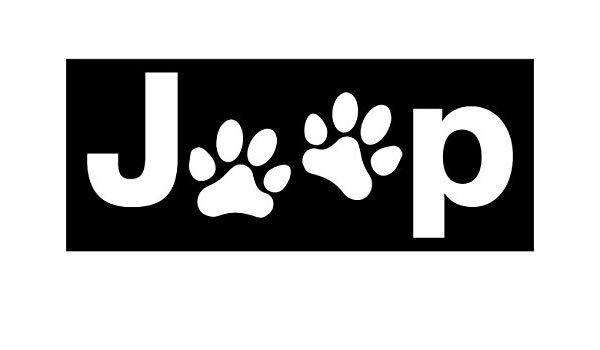 White Paw Logo - Maple Enterprise Jeep Dog paw Logo Decal Sticker: Automotive