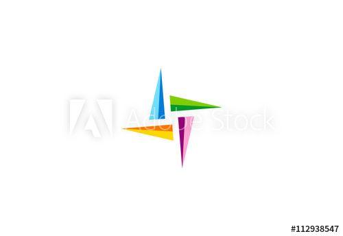 Triangle with Star Logo - triangle colorful star logo this stock vector and explore