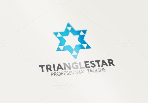 Star in Triangle Logo - Triangle Star Logo by eSSeGraphic on Creative Market | logo | Star ...