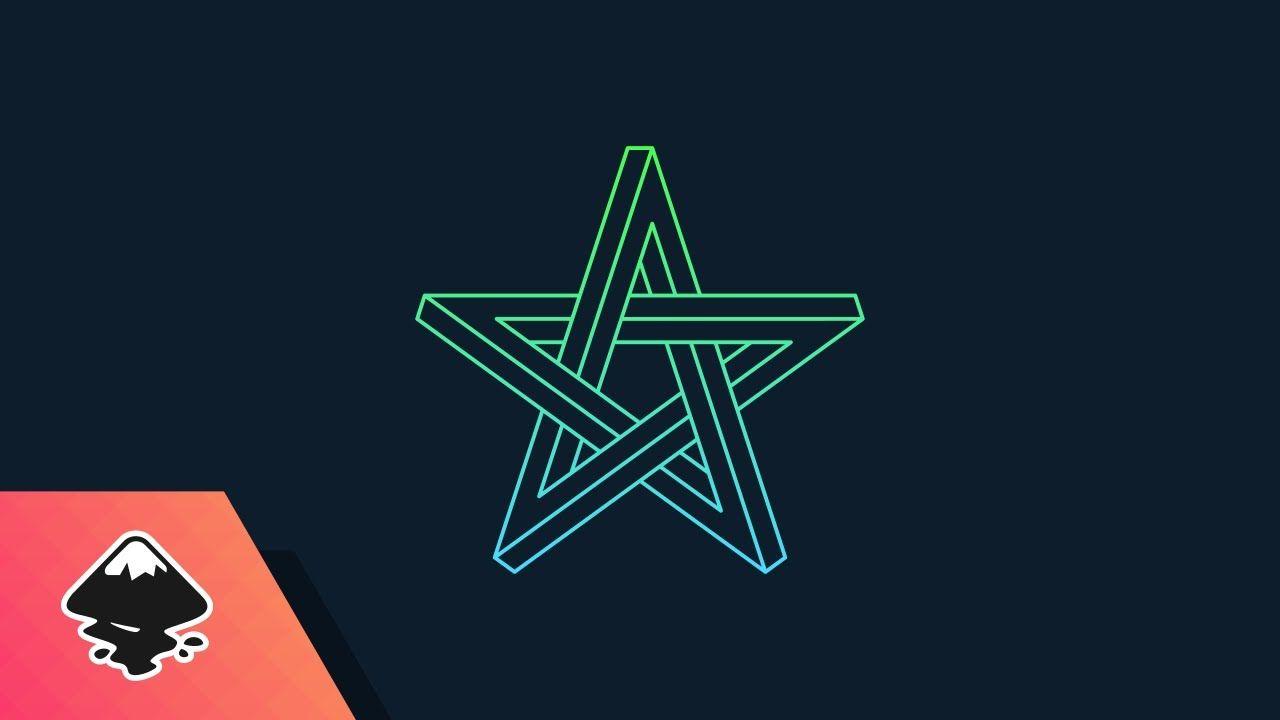 Triangle with Star Logo - Inkscape Tutorial: Impossible Star Logo