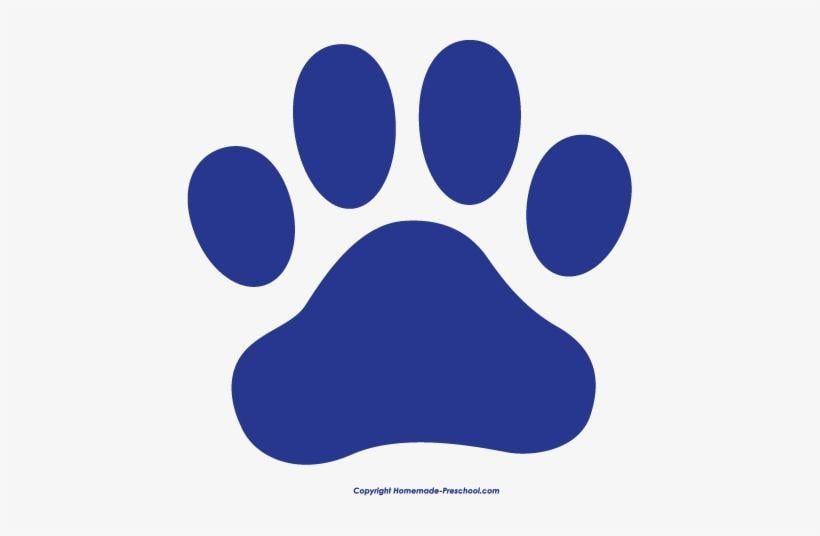 White Paw Logo - Paws Clipart Logo - Blue And White Paw Print Transparent PNG ...