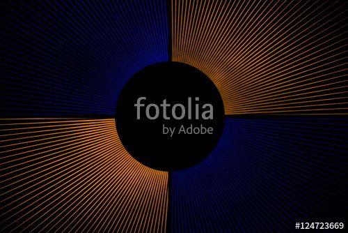 Dark Blue Orange Circle Logo - Line explosion on a dark blue and orange background with a circle ...