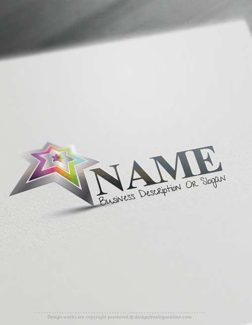 Star in Triangle Logo - Design Free Logo Online - Star Logo template | Design Free Logo ...