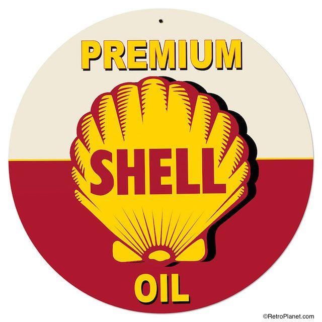 Shell Oil Logo - Vintage Style Shell Gas and Oil Advertising Signs