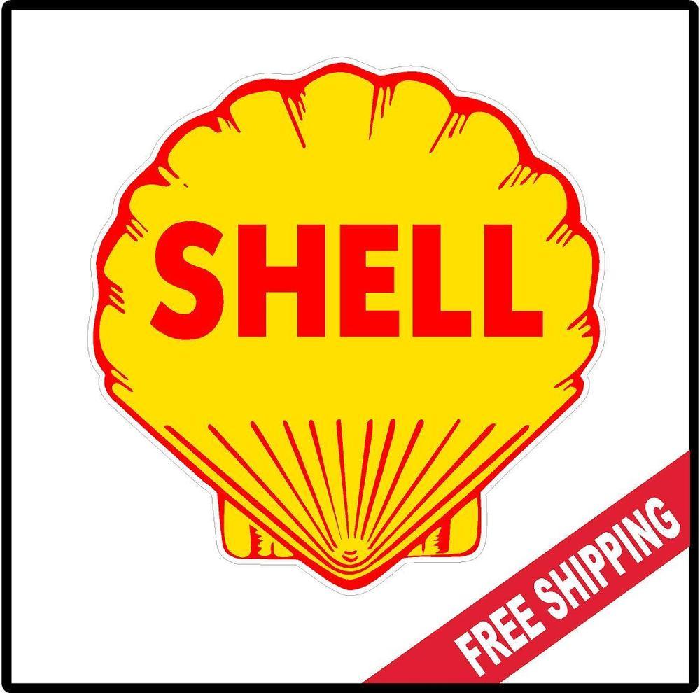 Shell Gas Logo - Shell Gas Vintage Vinyl Wall logo Decal Sticker Oil Gasoline Old