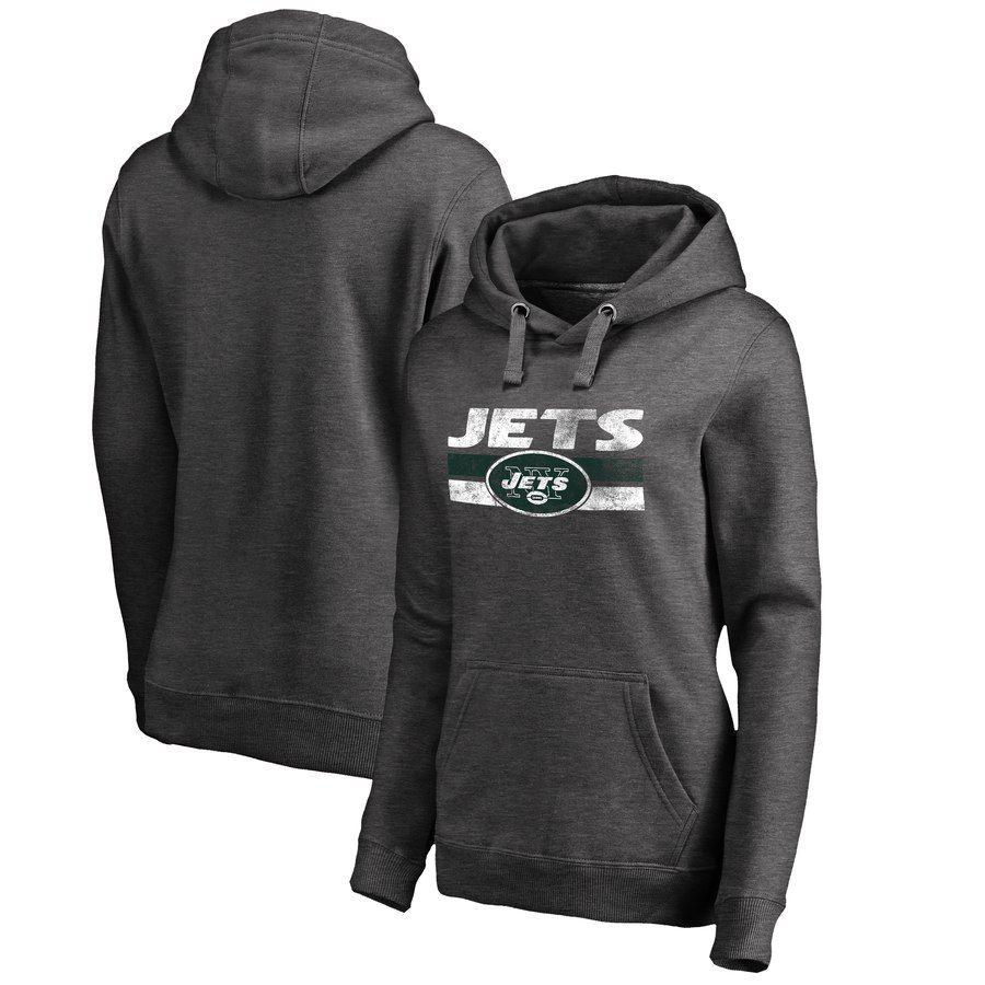 First New York Jets Logo - Women's NFL Pro Line by Fanatics Branded Charcoal New York Jets Plus ...