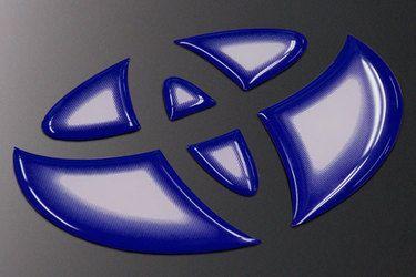 Purple Toyota Logo - TOYOTA iQ JDM HEAT BLUE/W HYBRID TOYOTA LOGO REAR EMBLEM STICKER ...