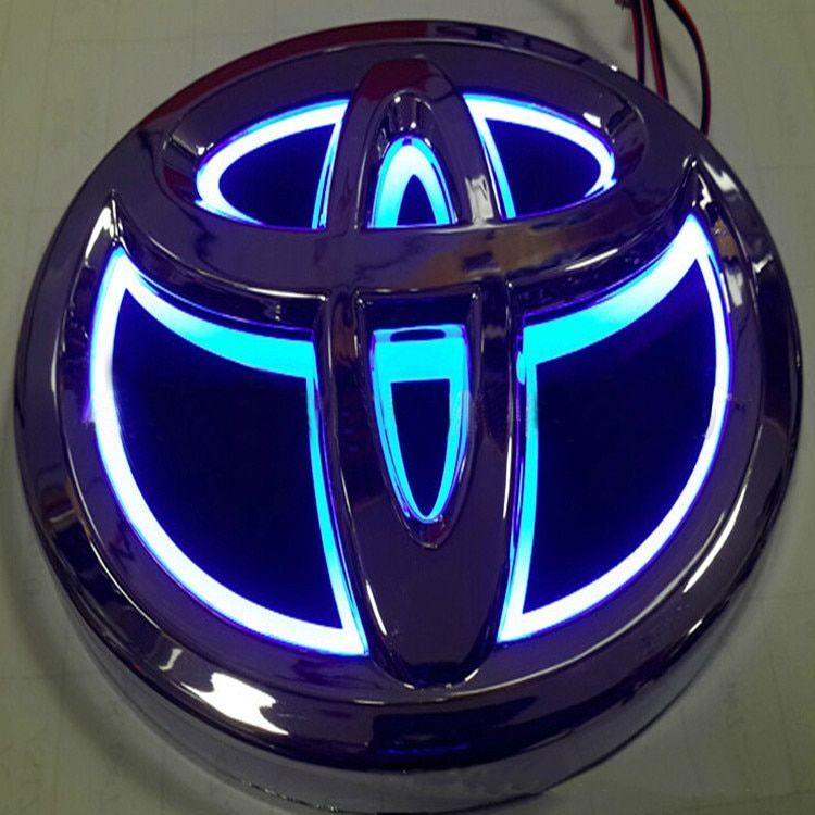 Purple Toyota Logo - New Car Styling 5D Rear Front Badge Bulb Emblem Logo Light For ...