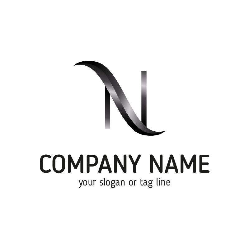 Black Letter N Logo - Letter N Abstract Logo Template! Buy Logo Design Template!