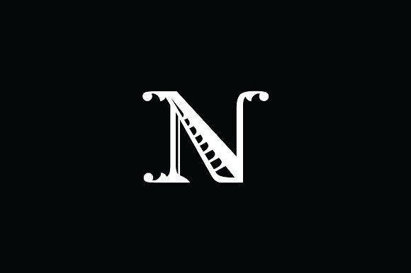 Black Letter N Logo - Alphabet N logo Template ~ Logo Templates ~ Creative Market