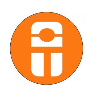 Dark Blue Orange Circle Logo - The Official Scargen Website. gauntlet logo dark blue button